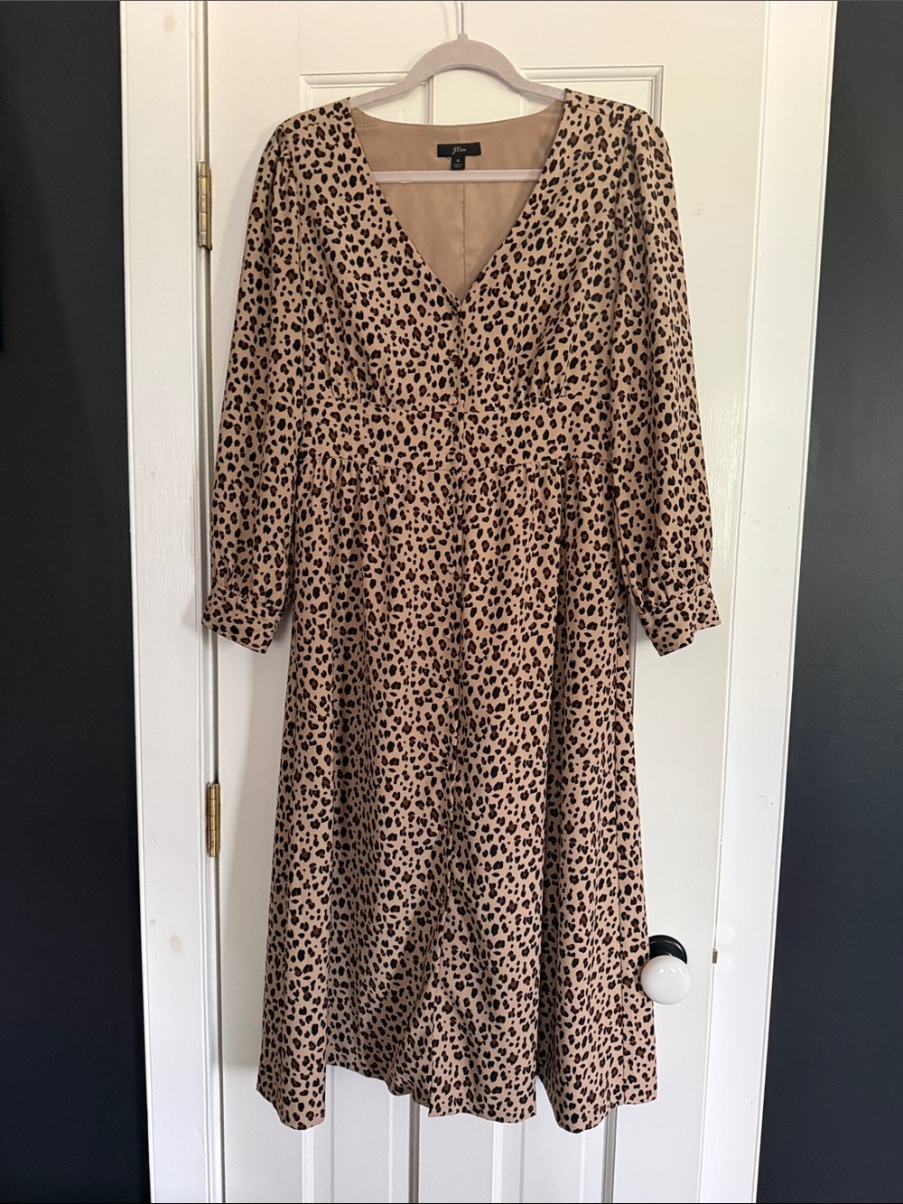 J. Crew Leopard Print Midi Dress